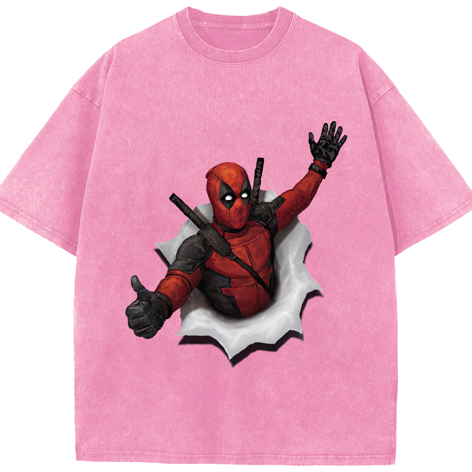 （画像用） Deadpool デッドプール 綿100% ヴィンテージ風 半袖Tシャツ（フロントプリント）